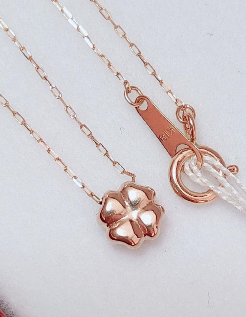 未使用品 四葉 クローバー k18 ネックレス