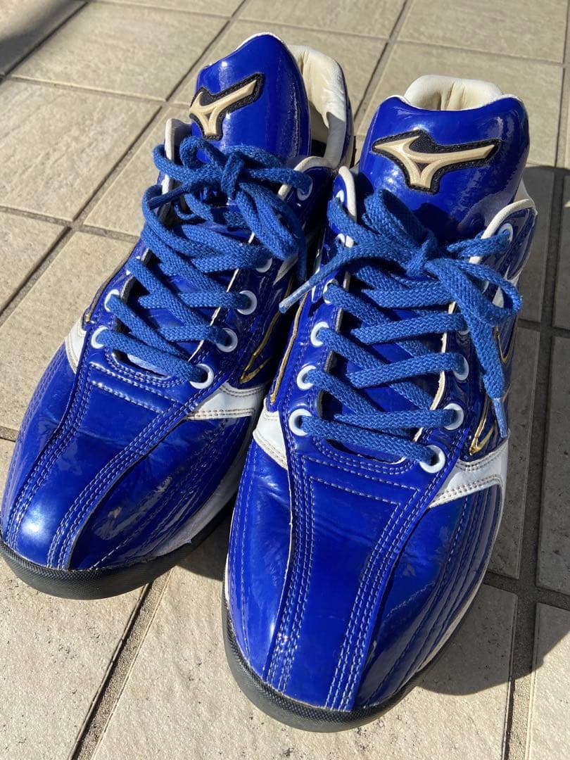 Mizuno トレーニングシューズ 青/白/金