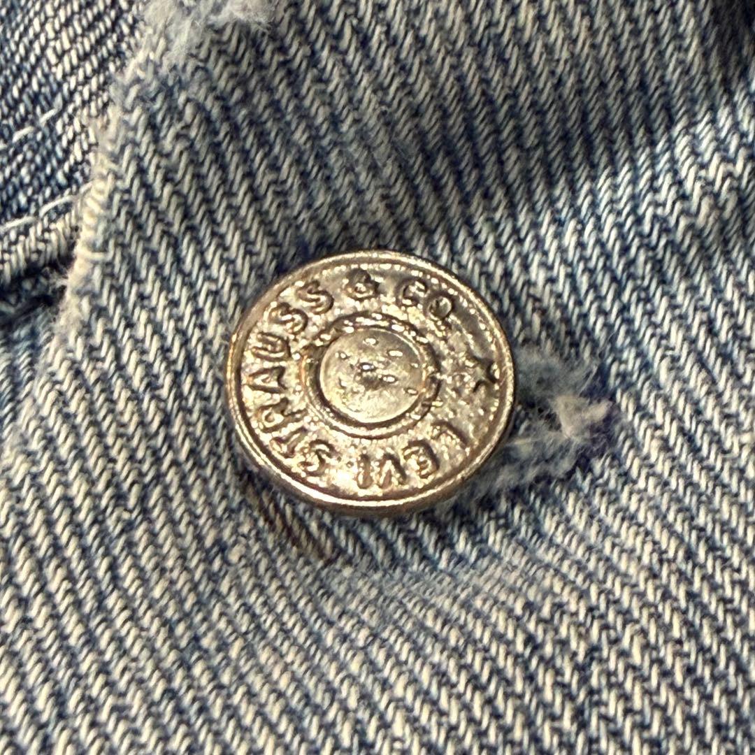 70s リメイクデニムジャケット リーバイス生地 ボタン裏2 & 6 M相当