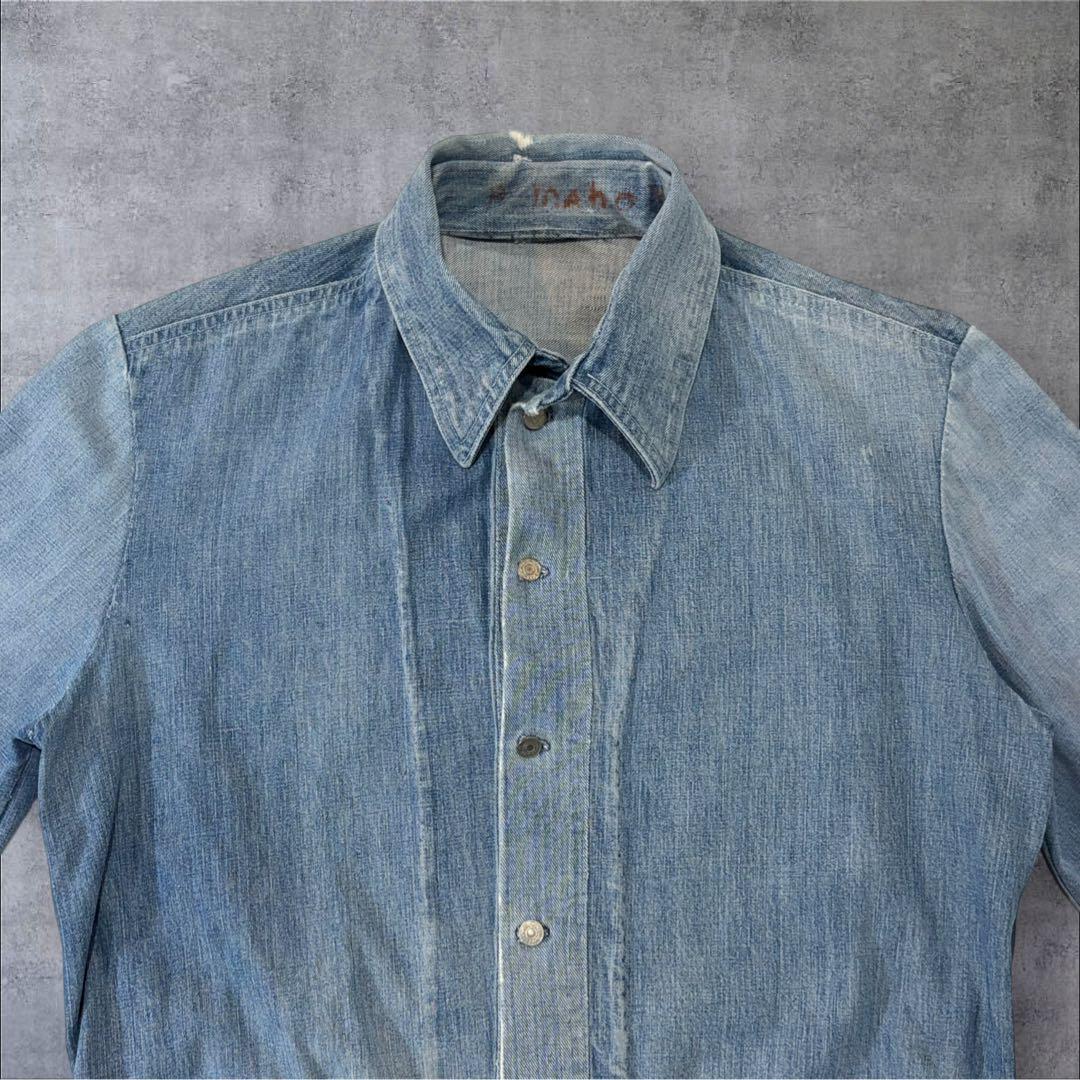 70s リメイクデニムジャケット リーバイス生地 ボタン裏2 & 6 M相当