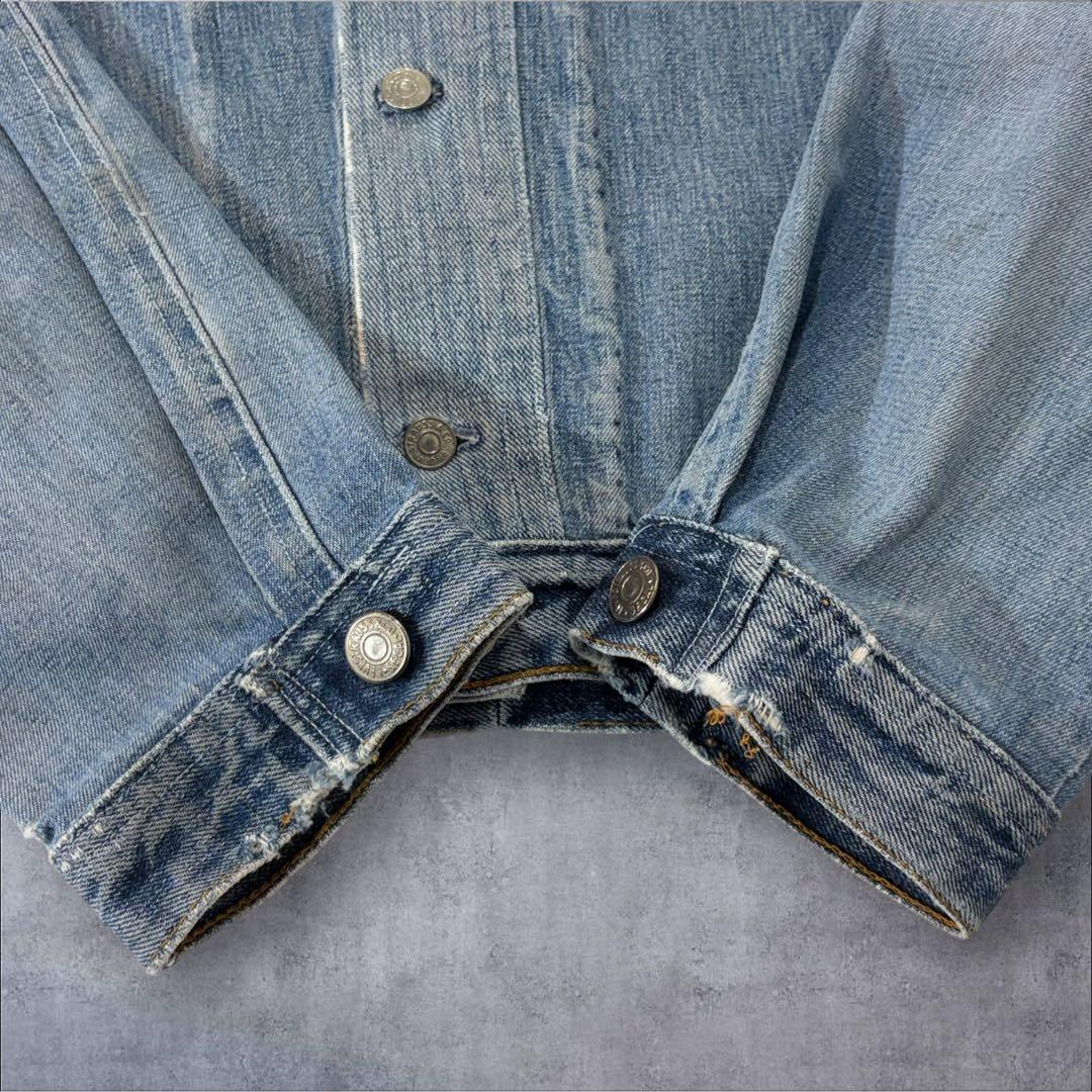 70s リメイクデニムジャケット リーバイス生地 ボタン裏2 & 6 M相当