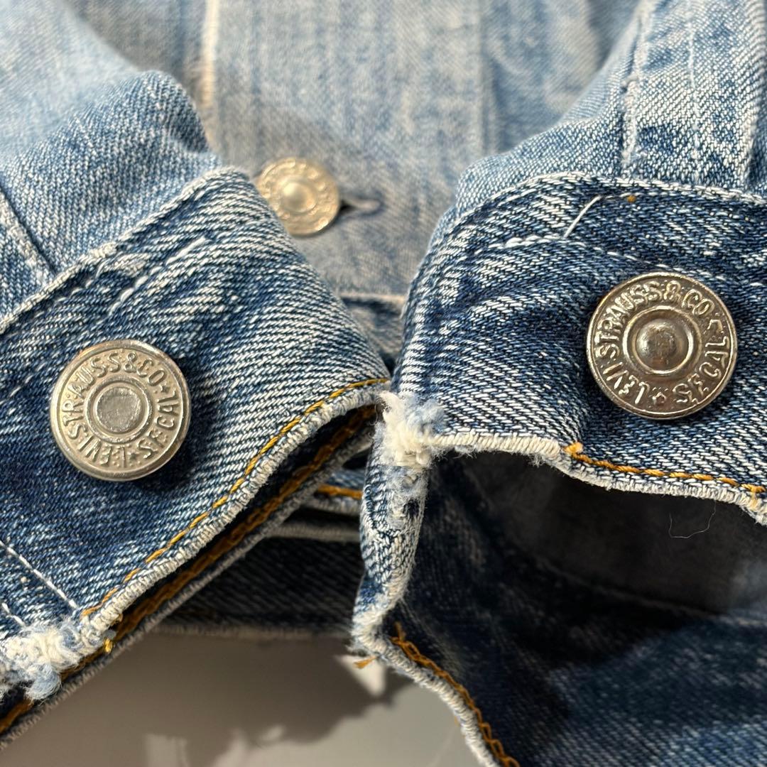 70s リメイクデニムジャケット リーバイス生地 ボタン裏2 & 6 M相当