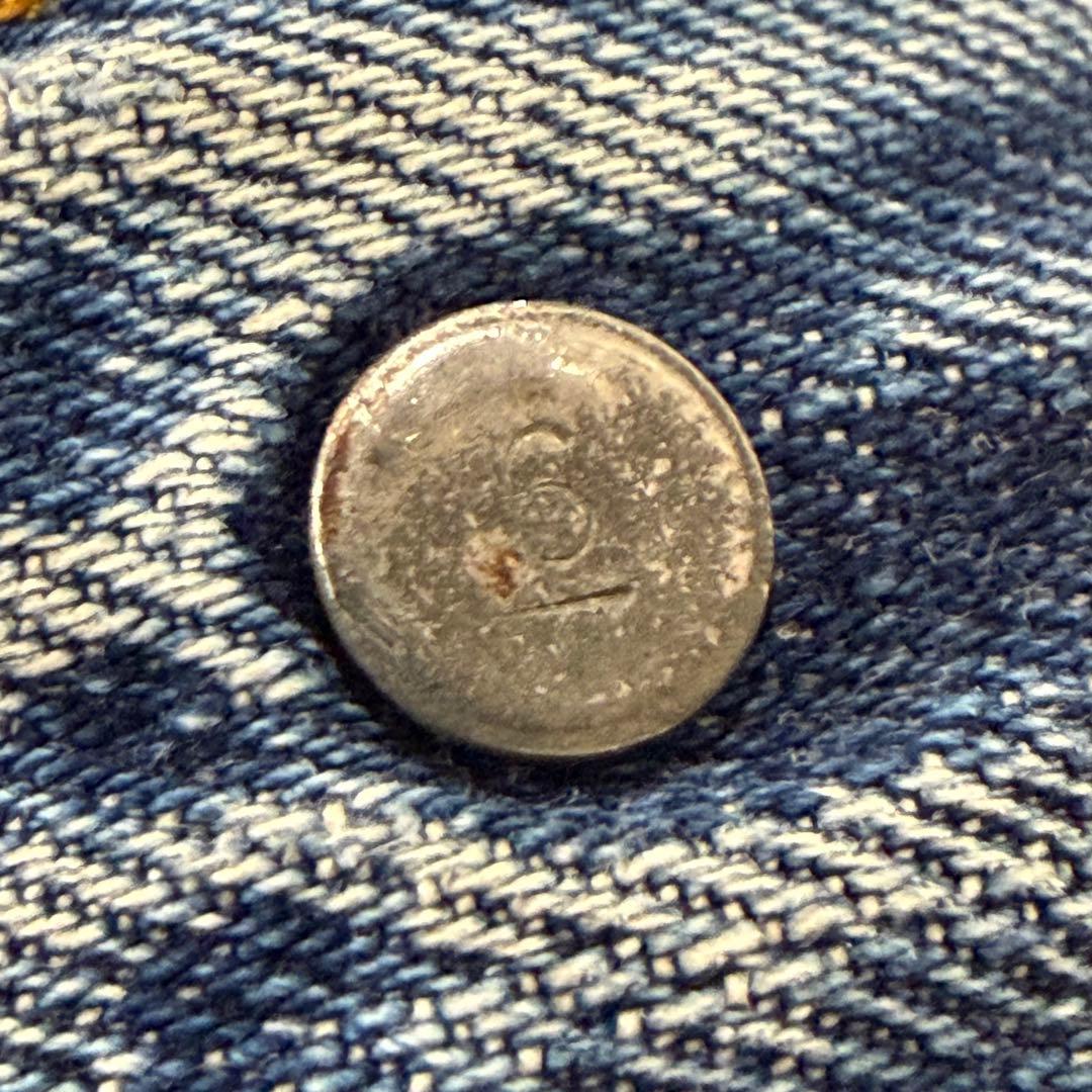 70s リメイクデニムジャケット リーバイス生地 ボタン裏2 & 6 M相当