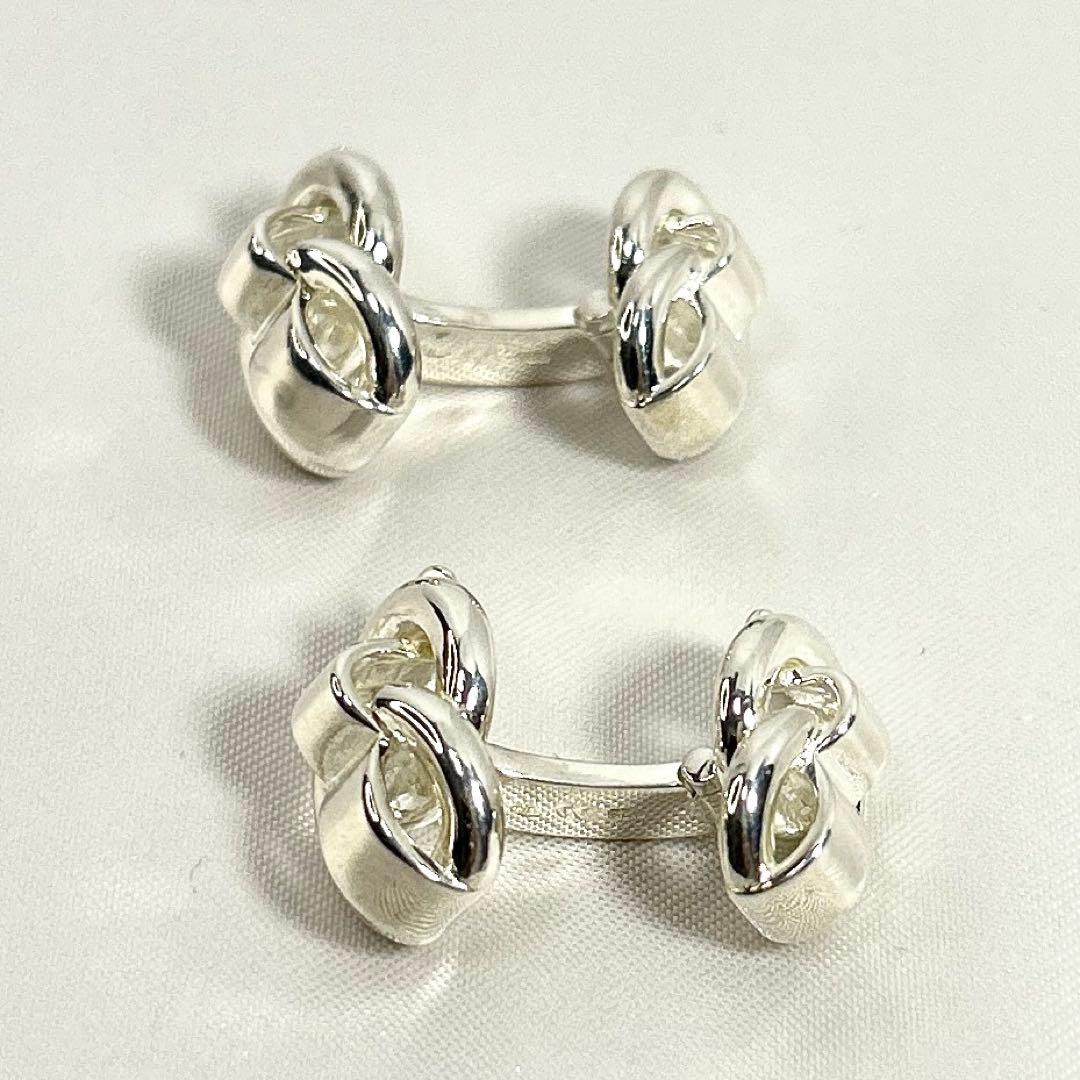 お値下げです。エルメス カフス　シルバー925　ダブルフェィス　貴金属