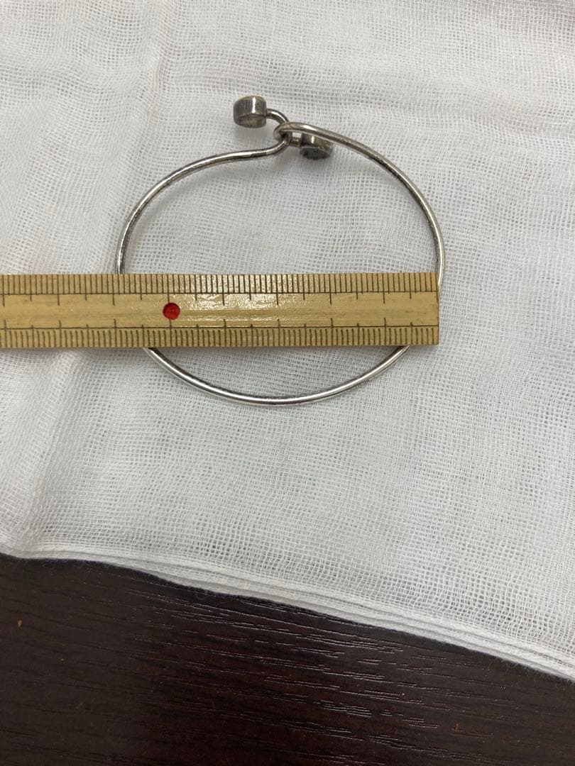 ティファニー　ダブルハートフックバングル シルバー×ゴールド ヴィンテージ