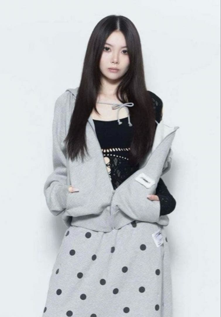 トップス theredthread S fleece zip up hoodie gray