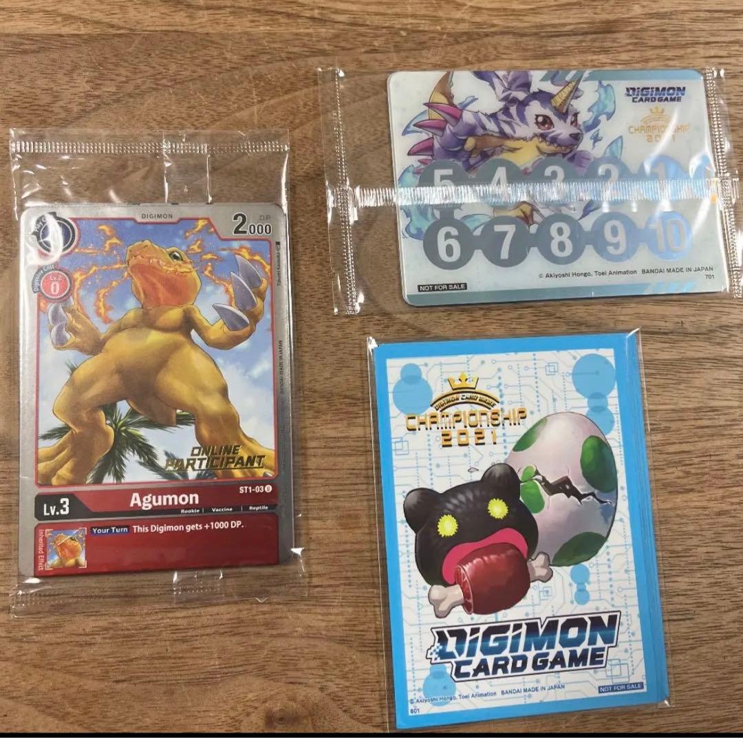 デジモンカード 英語 海外大会 プロモ 未開封パック スリーブ メモリ