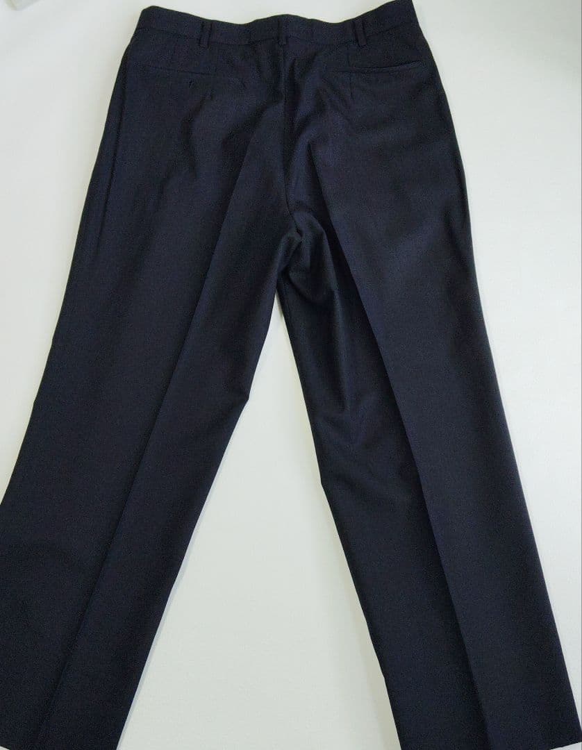 【美品】 AB6 MIYUKI オーダースーツ スリーピース 毛100% 紺