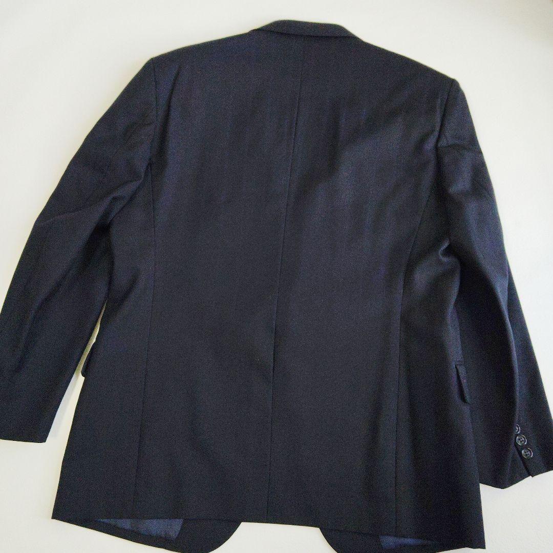 【美品】 AB6 MIYUKI オーダースーツ スリーピース 毛100% 紺