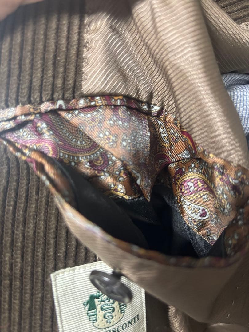 メンズセットアップ　コーデュロイ テーラードジャケット　コーデュロイパンツ