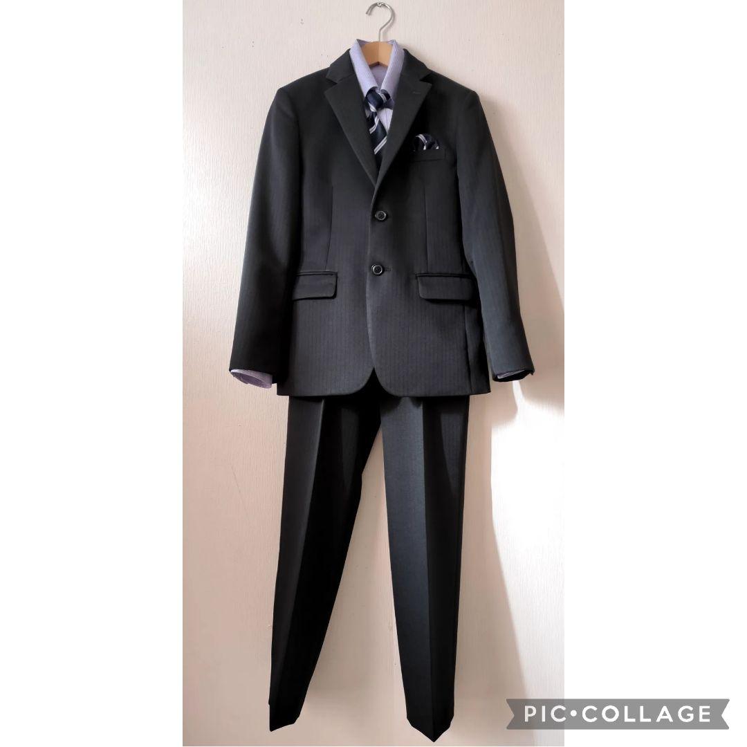 未使用級 オリバーハウス 男の子フォーマルスーツ 160｜卒服 5点セット黒