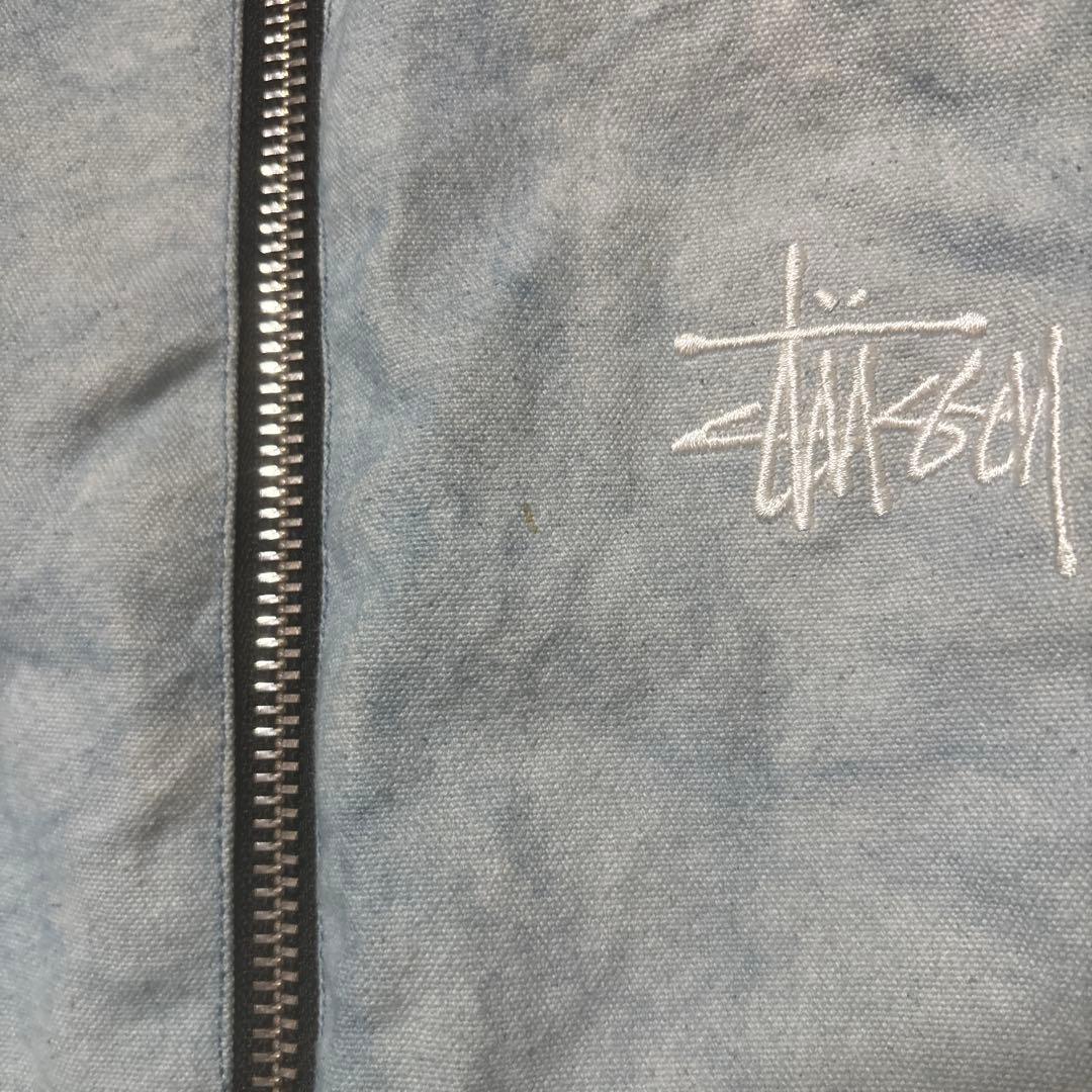 Stussy 22AW WASHED CANVAS VESTブルー M