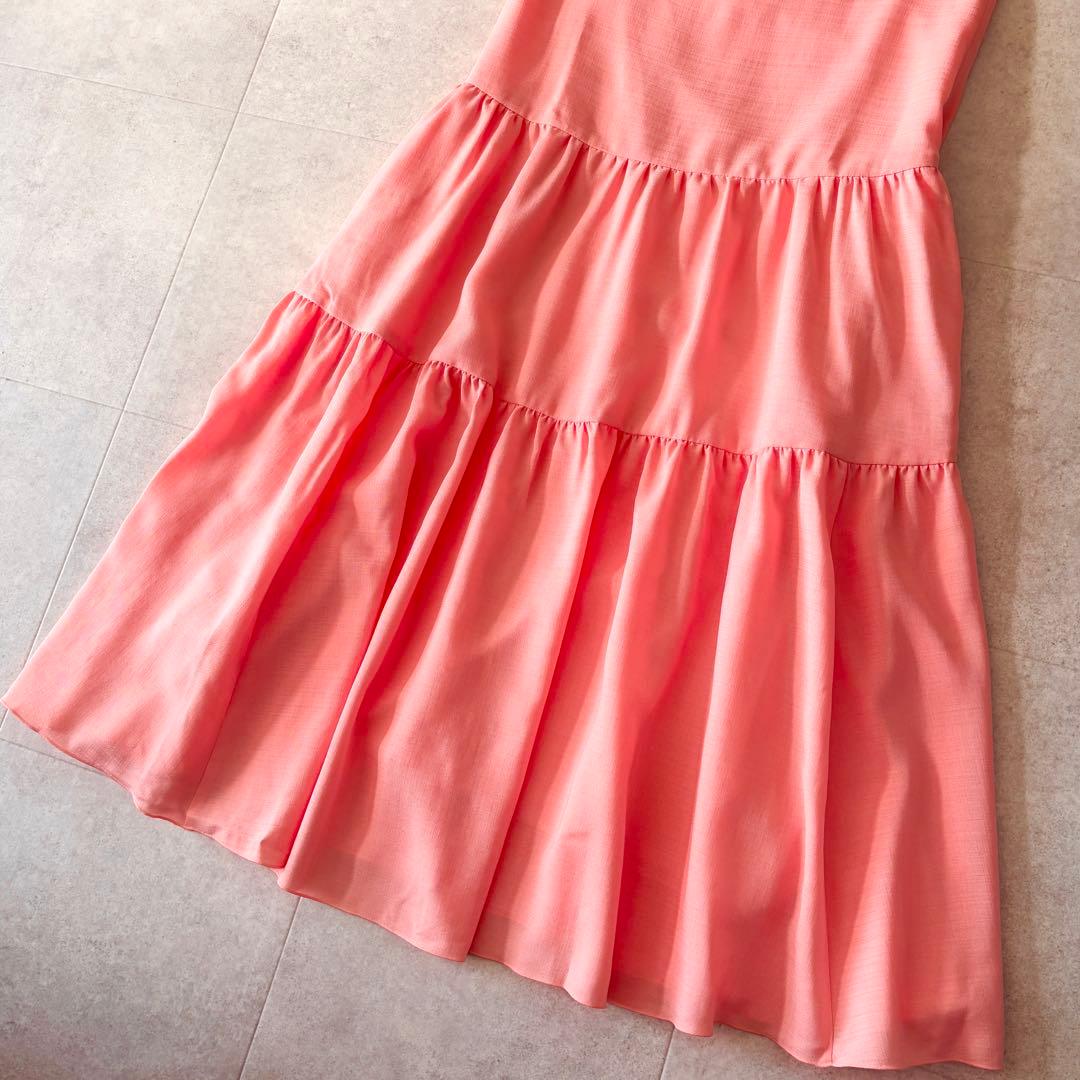 未使用級✨️24年増産 フォクシー ナンタケットドレス 38 ピンク ティアード