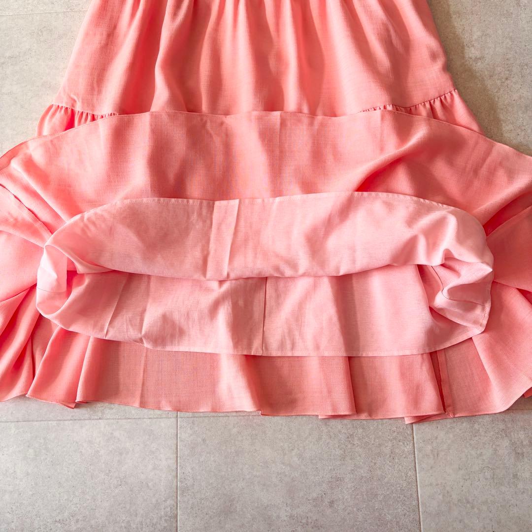 未使用級✨️24年増産 フォクシー ナンタケットドレス 38 ピンク ティアード