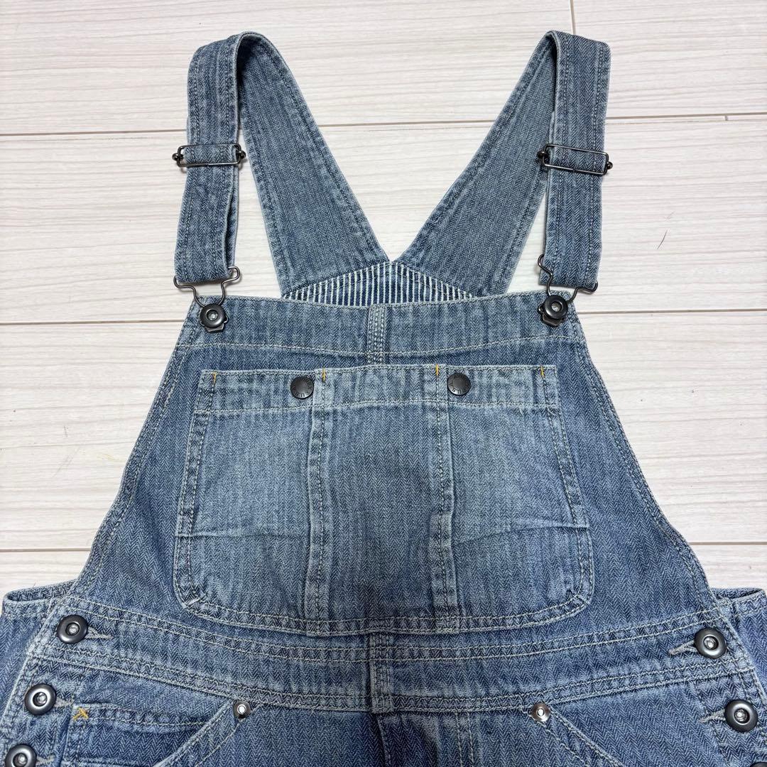 専用■AVIREX■オーバーオール ダブルニー デニム ヒッコリー ステンシル