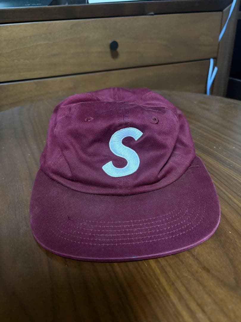 SUPREME バーガンディ キャップ シュプリーム stussy S 赤 紫