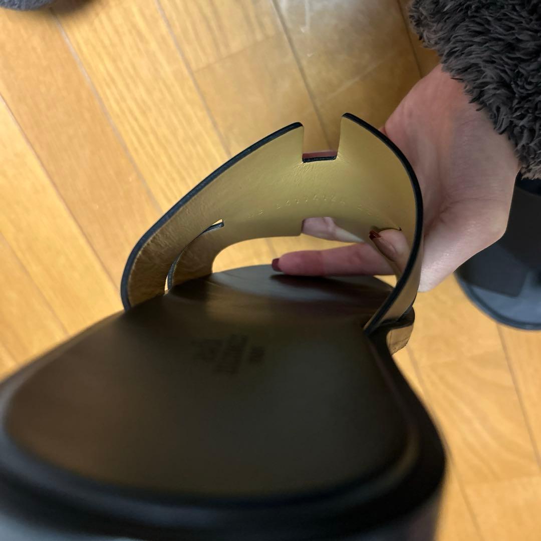 HERMES エルメス メンズサンダル イズミール ブラック　26/41