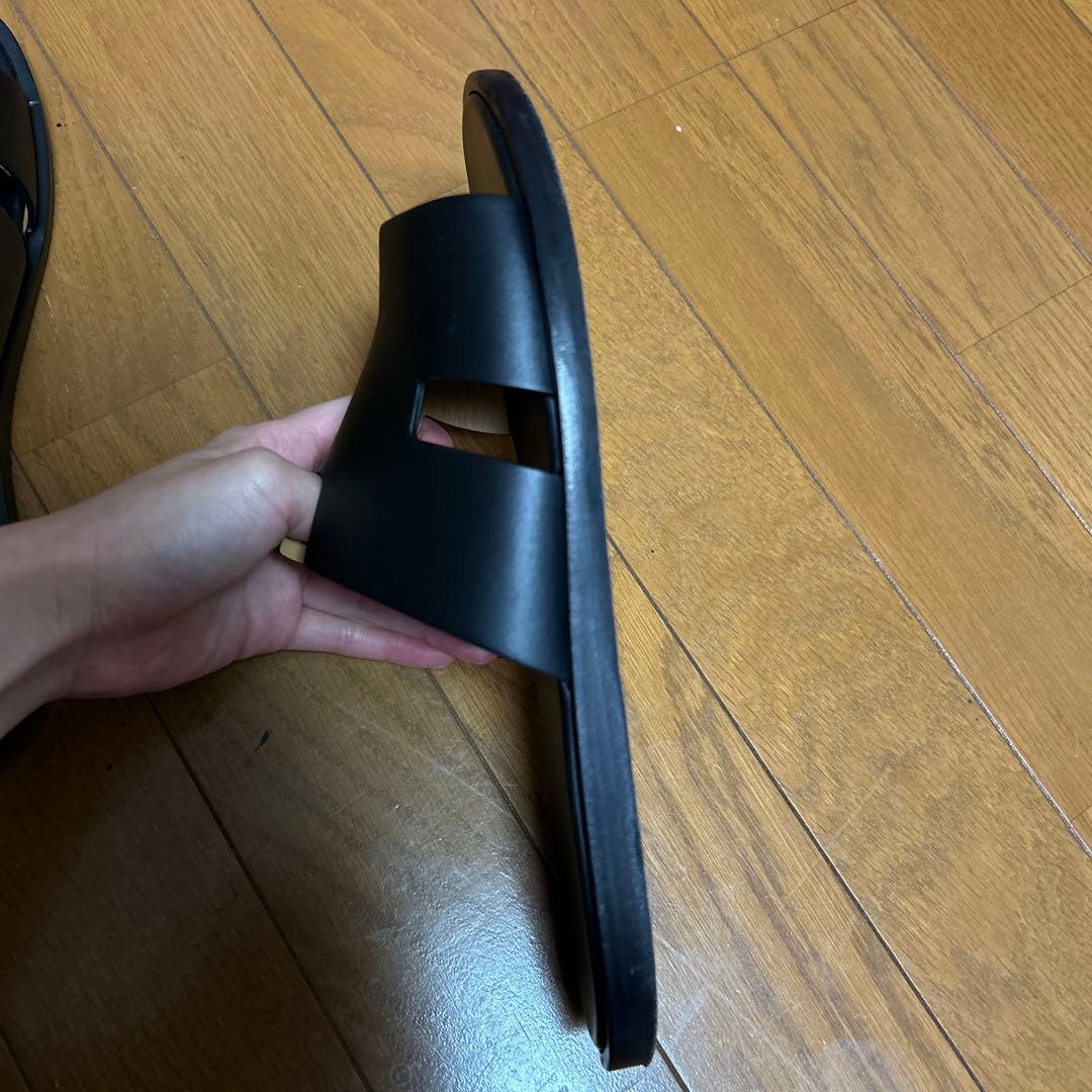 HERMES エルメス メンズサンダル イズミール ブラック　26/41