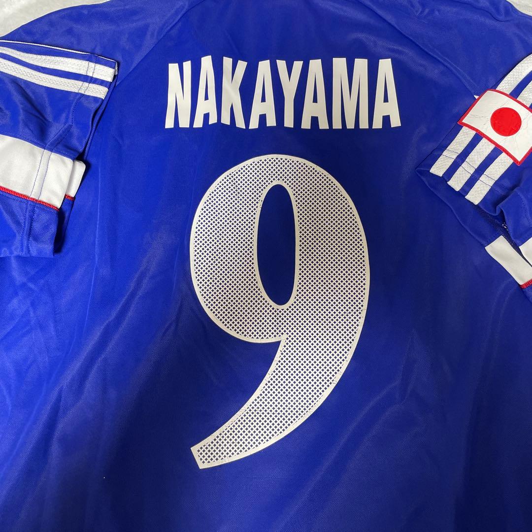 サッカー日本代表　【サイン入り】 9中山雅史選手ユニフォームLサイズ