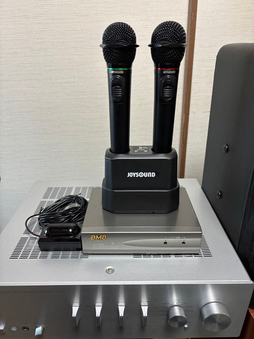 JOYSOUND ワイヤレスマイク 2本セット BMB 美品