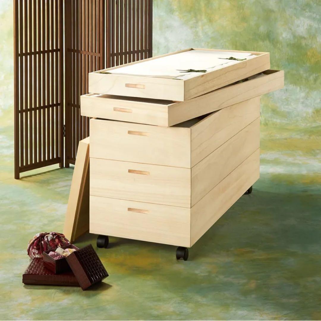 日本製 総桐衣装ケース 幅95.5cmタイプ 5段（浅2深3）