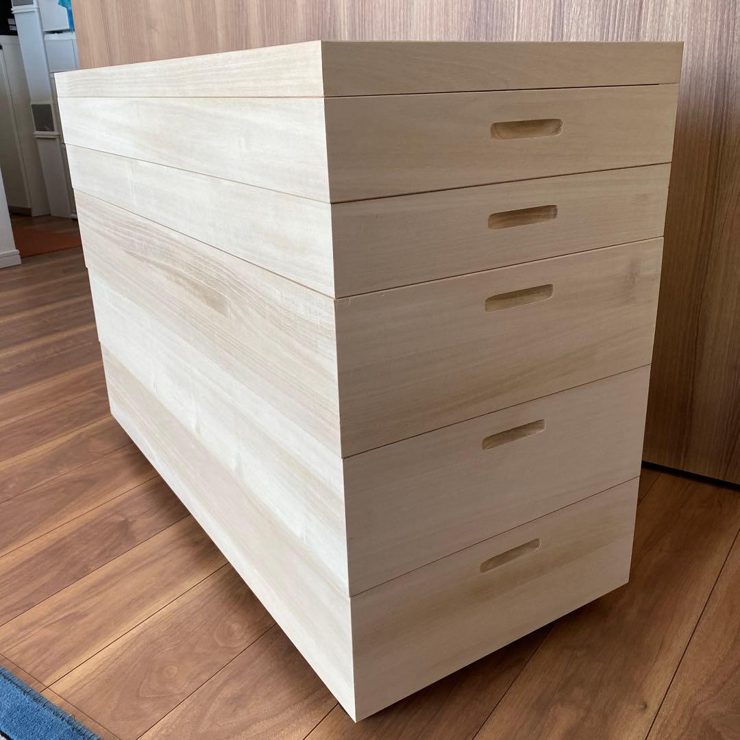 日本製 総桐衣装ケース 幅95.5cmタイプ 5段（浅2深3）