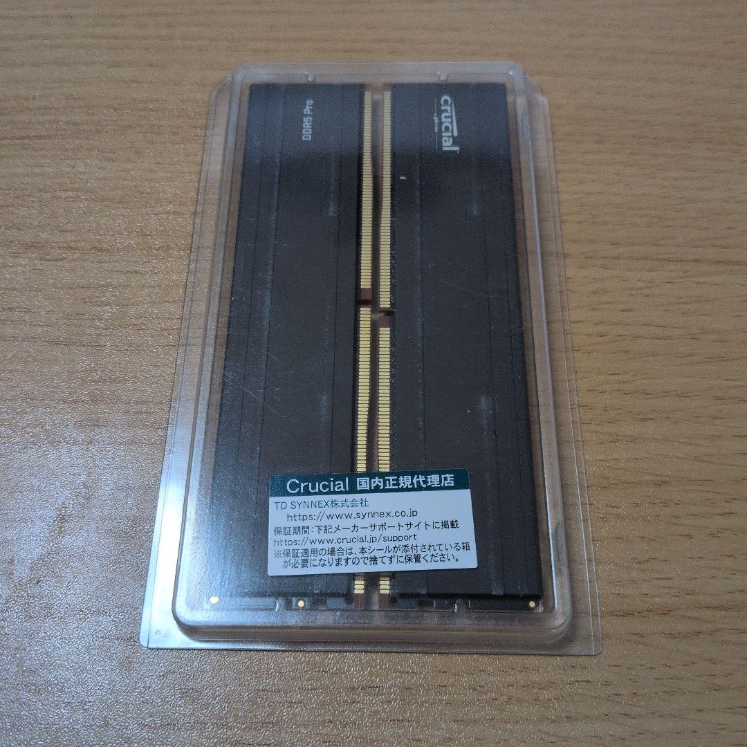 Crucial Pro DDR5 メモリ 32GB(16GB×2) 5600
