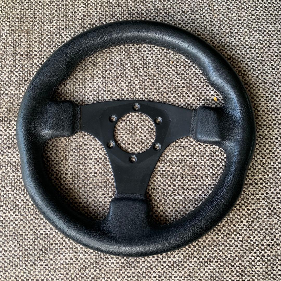 黒 3スポーク ステアリングホイール30