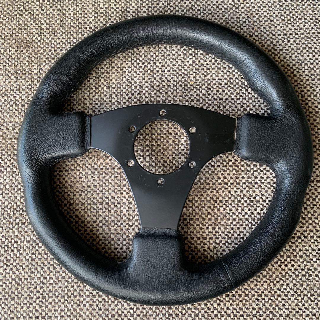 黒 3スポーク ステアリングホイール30