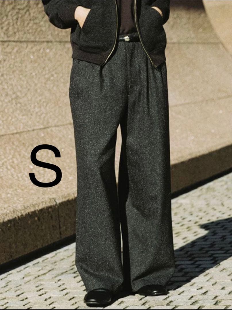 LIDNM SILK NEP WOOL PANTS Sサイズ