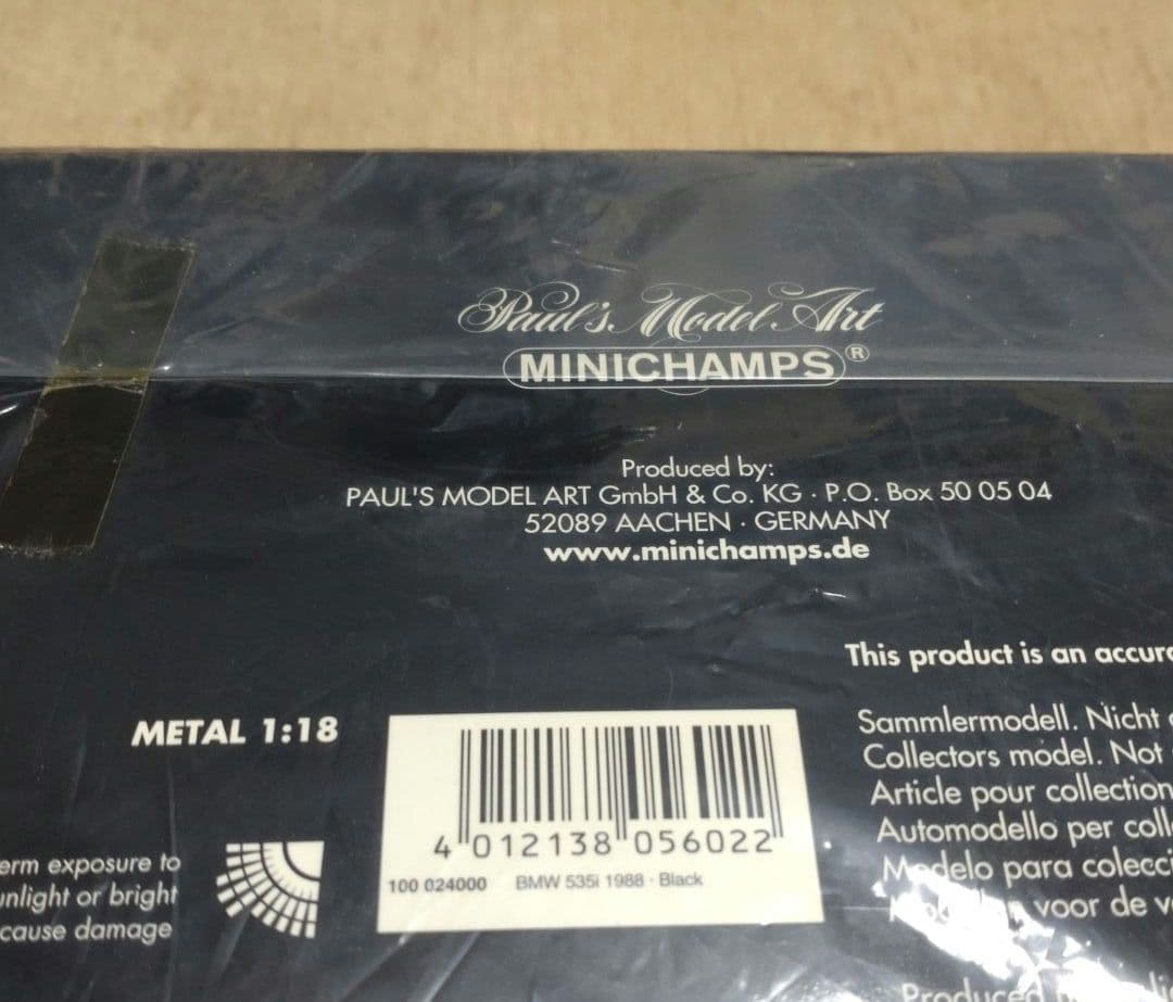 【新品・未開封】MINICHAMPS  535i 1988 1:18