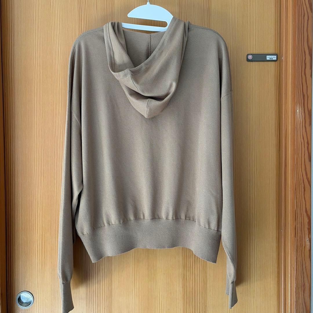 タグ付き新品！23区 【洗える】シャイニー ニットパーカー