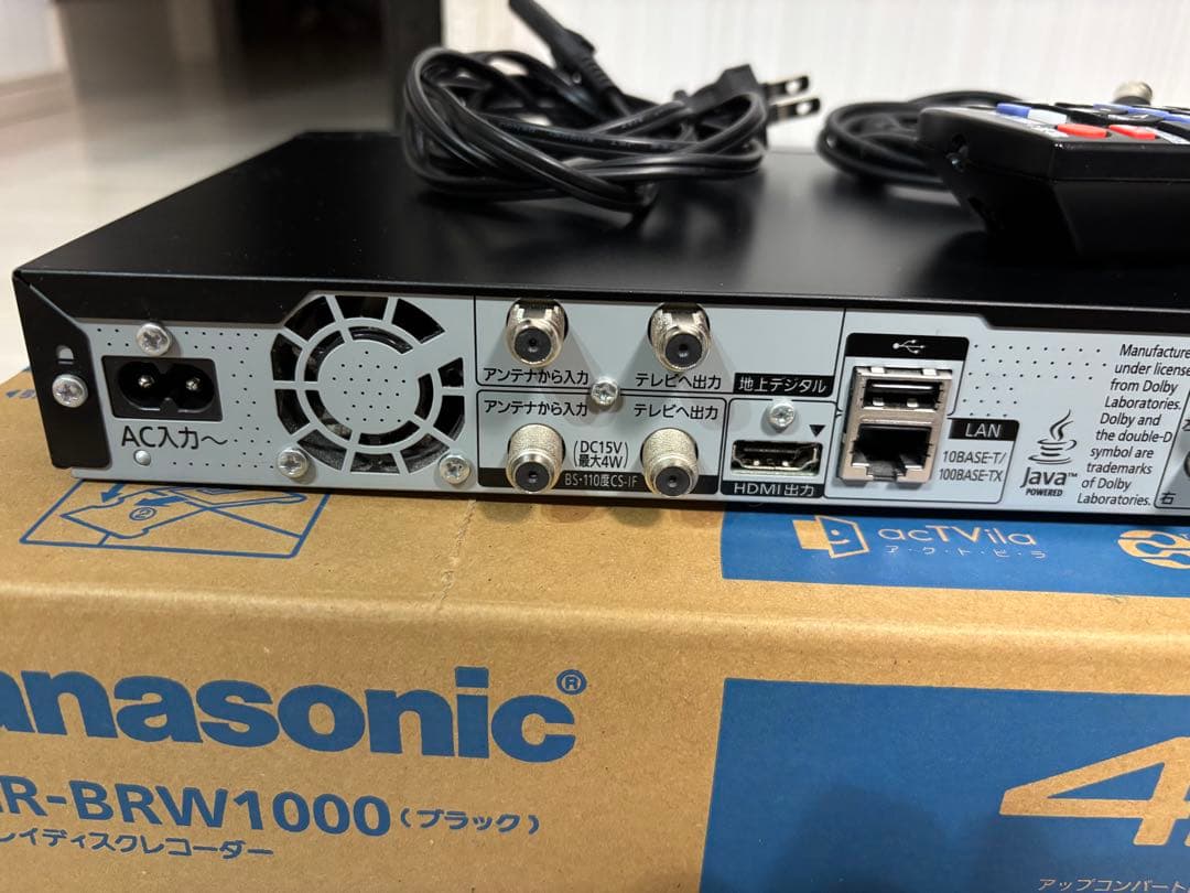 Panasonic DMR-BRW1000 4Kブルーレイレコーダー