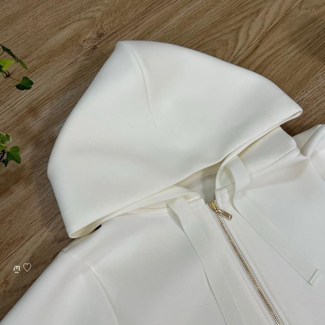 ANAYI　アナイ　ダブルジャージパーカー　38　フード付　ペプラムフーディ