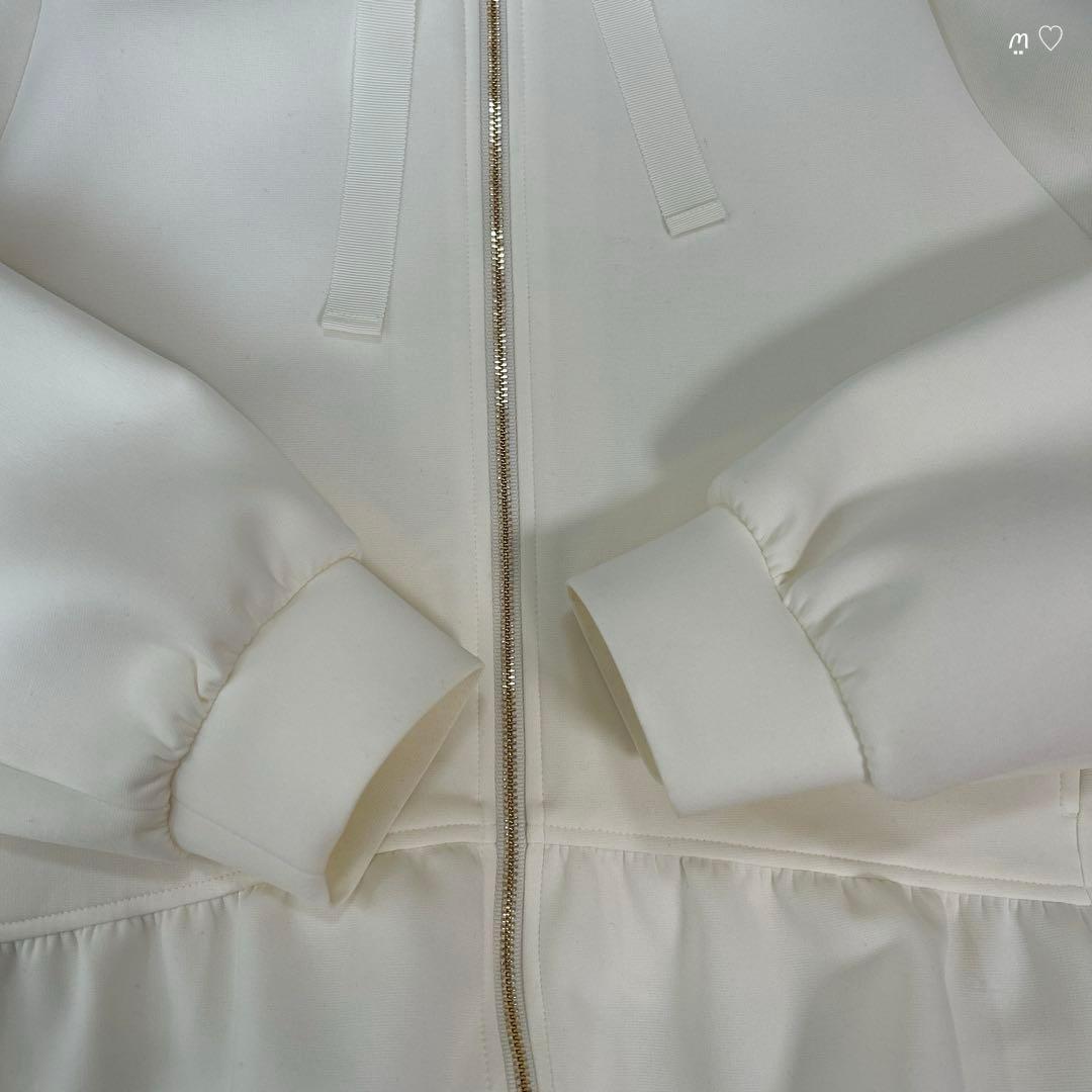 ANAYI　アナイ　ダブルジャージパーカー　38　フード付　ペプラムフーディ