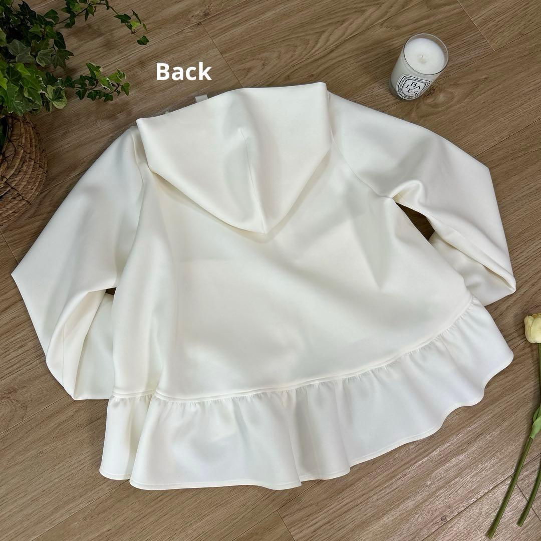 ANAYI　アナイ　ダブルジャージパーカー　38　フード付　ペプラムフーディ