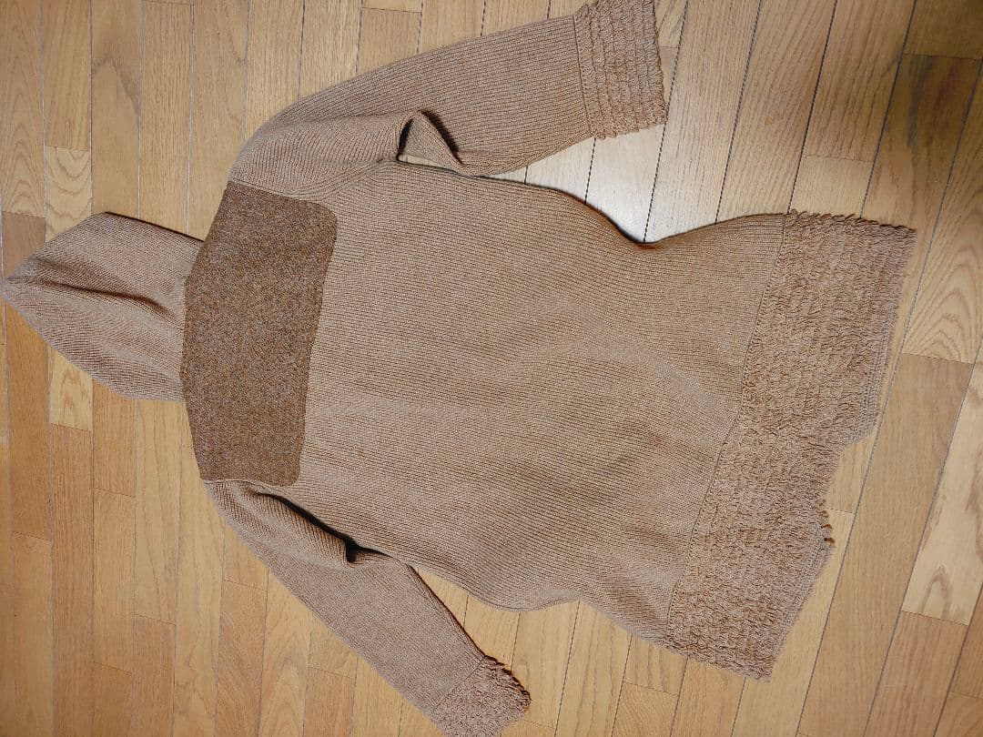 ピンクハウスのくまちゃんモチーフ付きロングカーディガン茶