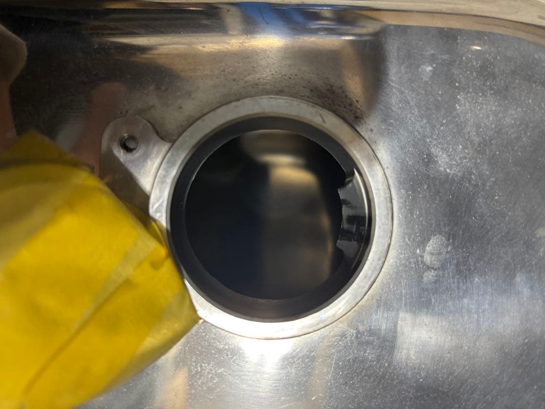 SR400 メタリックシルバータンク B級品