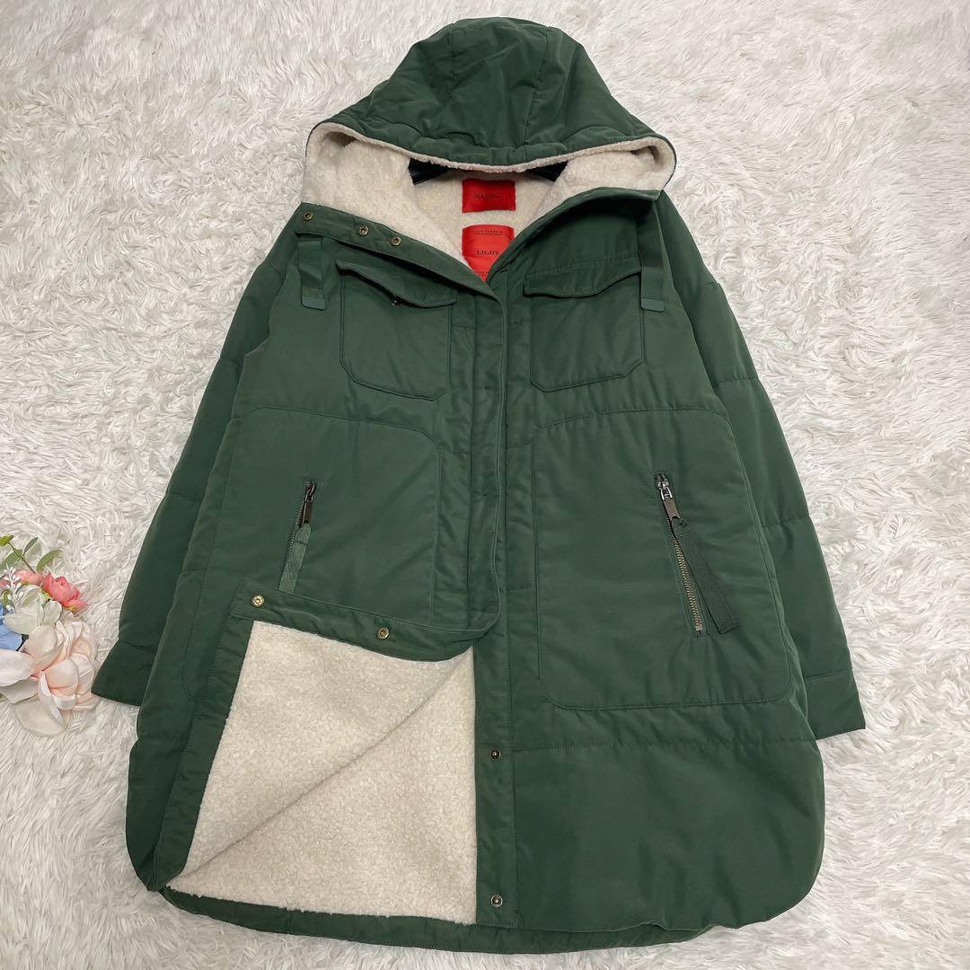 極美品♡ マックスアンドコー　モッズコート　グリーン　ボア　手洗い可　40