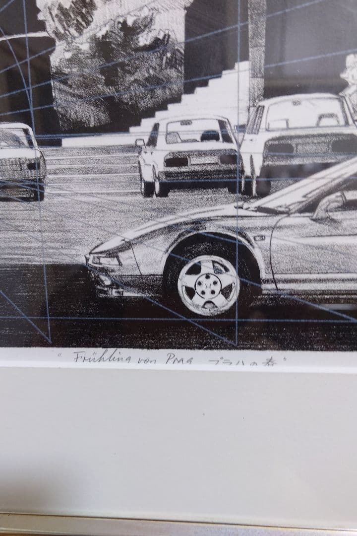 小沢隆一郎　リトグラフ　ＨＯＮＤＡ ＮＳＸ人気の第７作「プラハの春」成約時記念品