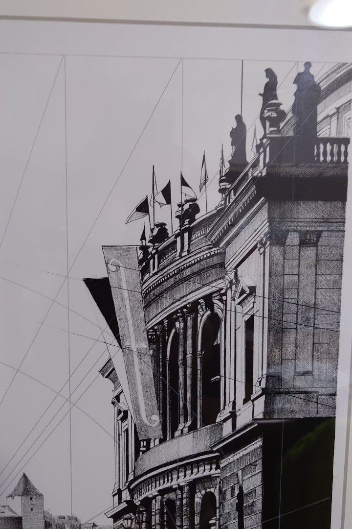 小沢隆一郎　リトグラフ　ＨＯＮＤＡ ＮＳＸ人気の第７作「プラハの春」成約時記念品