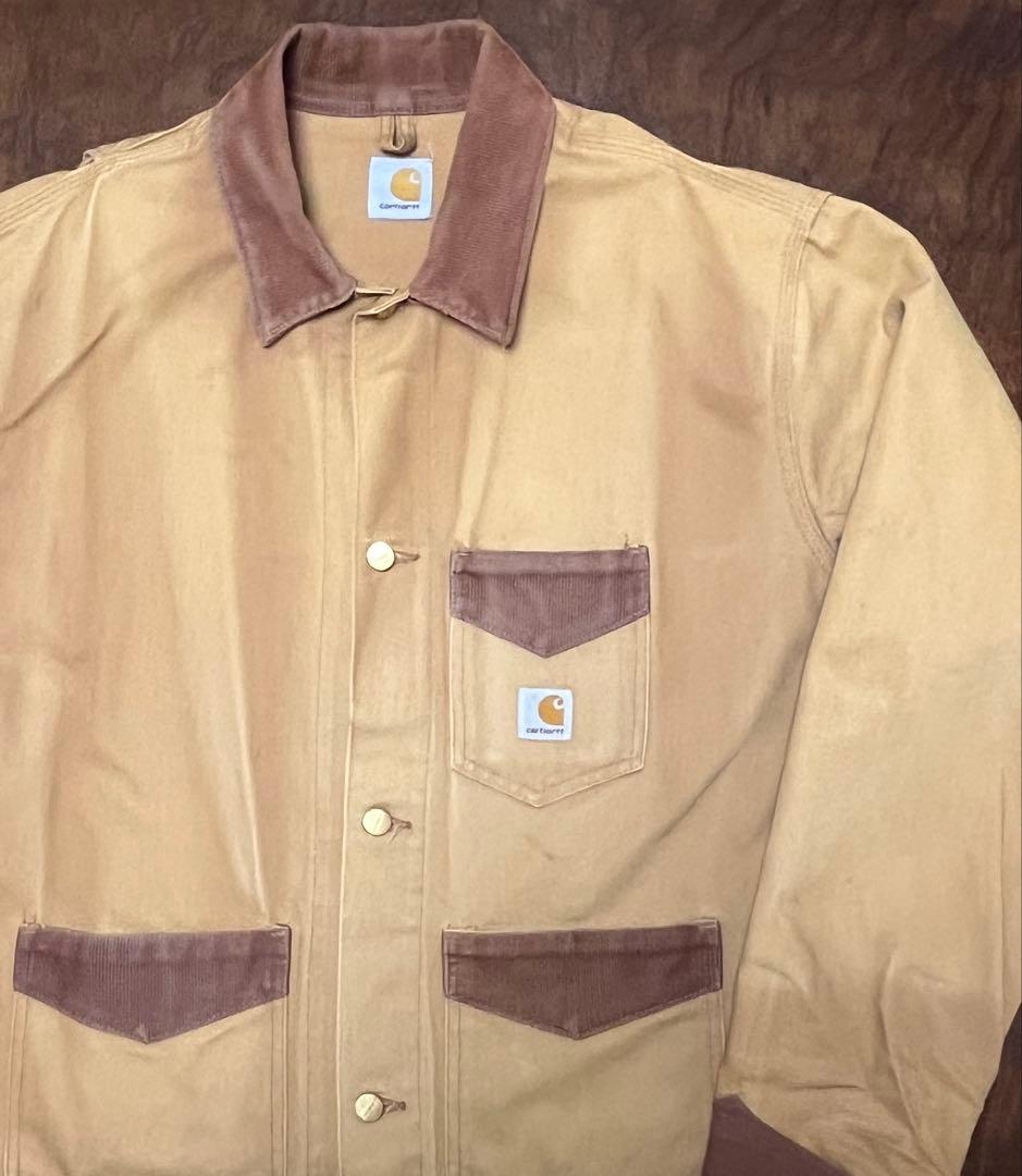カーハート ダック × コーデュロイ カバーオール エンジニア ワークジャケット