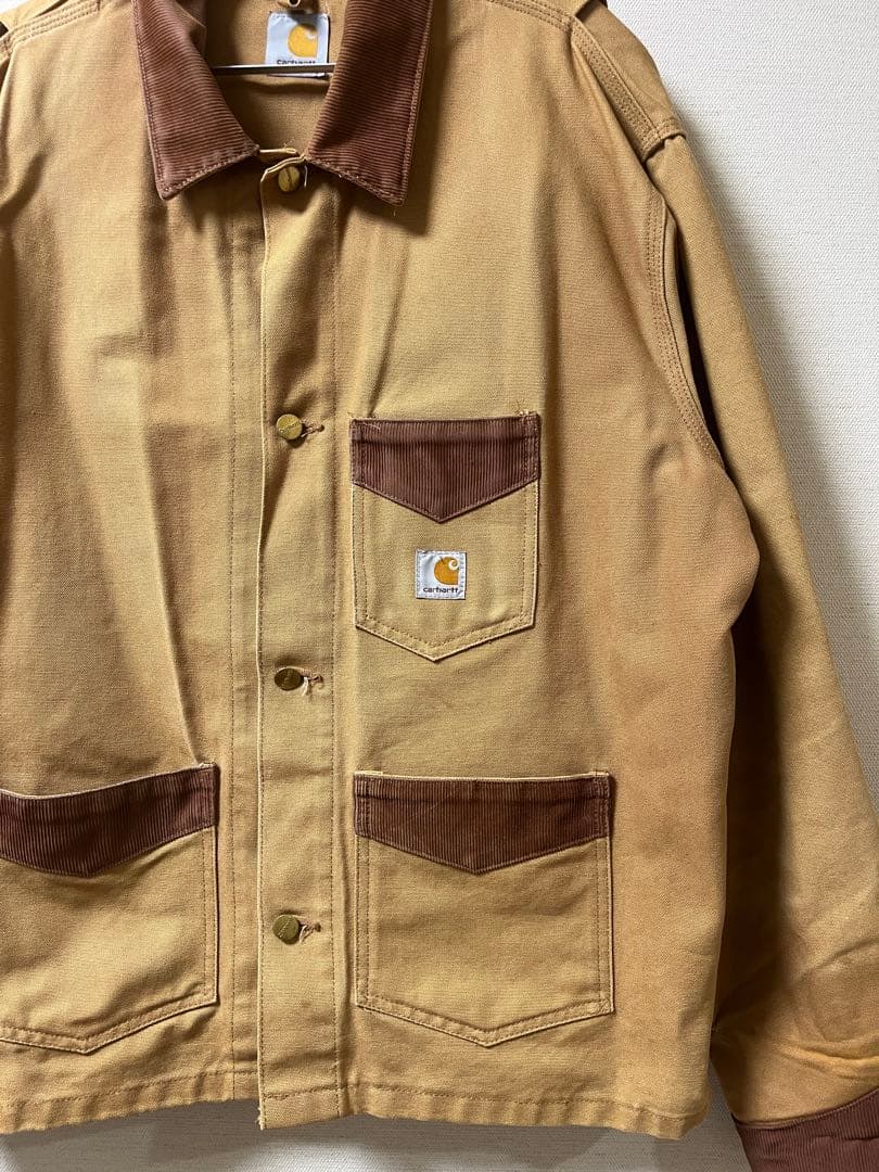 カーハート ダック × コーデュロイ カバーオール エンジニア ワークジャケット