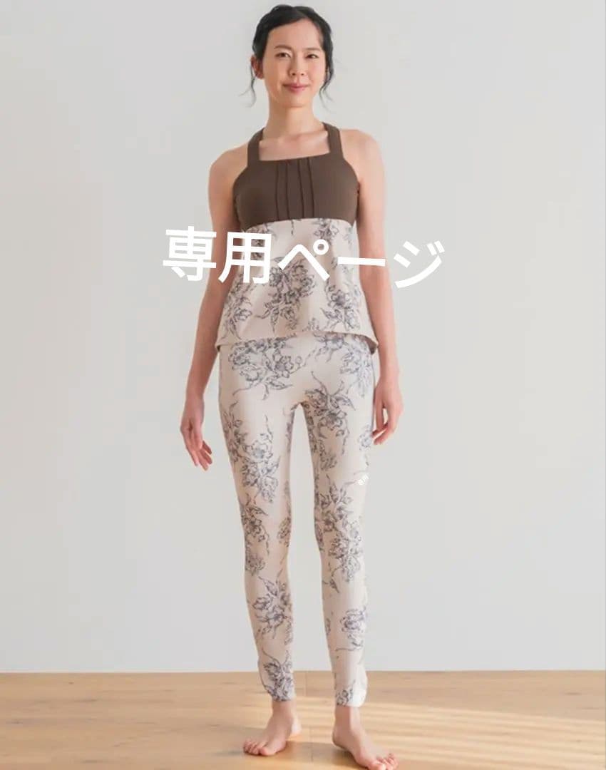 【SUKALA】アンティークプリントクロスタンクトップ＆レギンス M