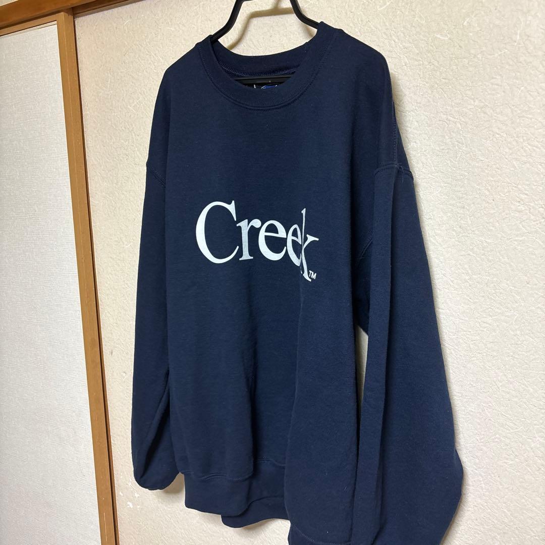 Creek ロゴ入り ネイビー スウェット