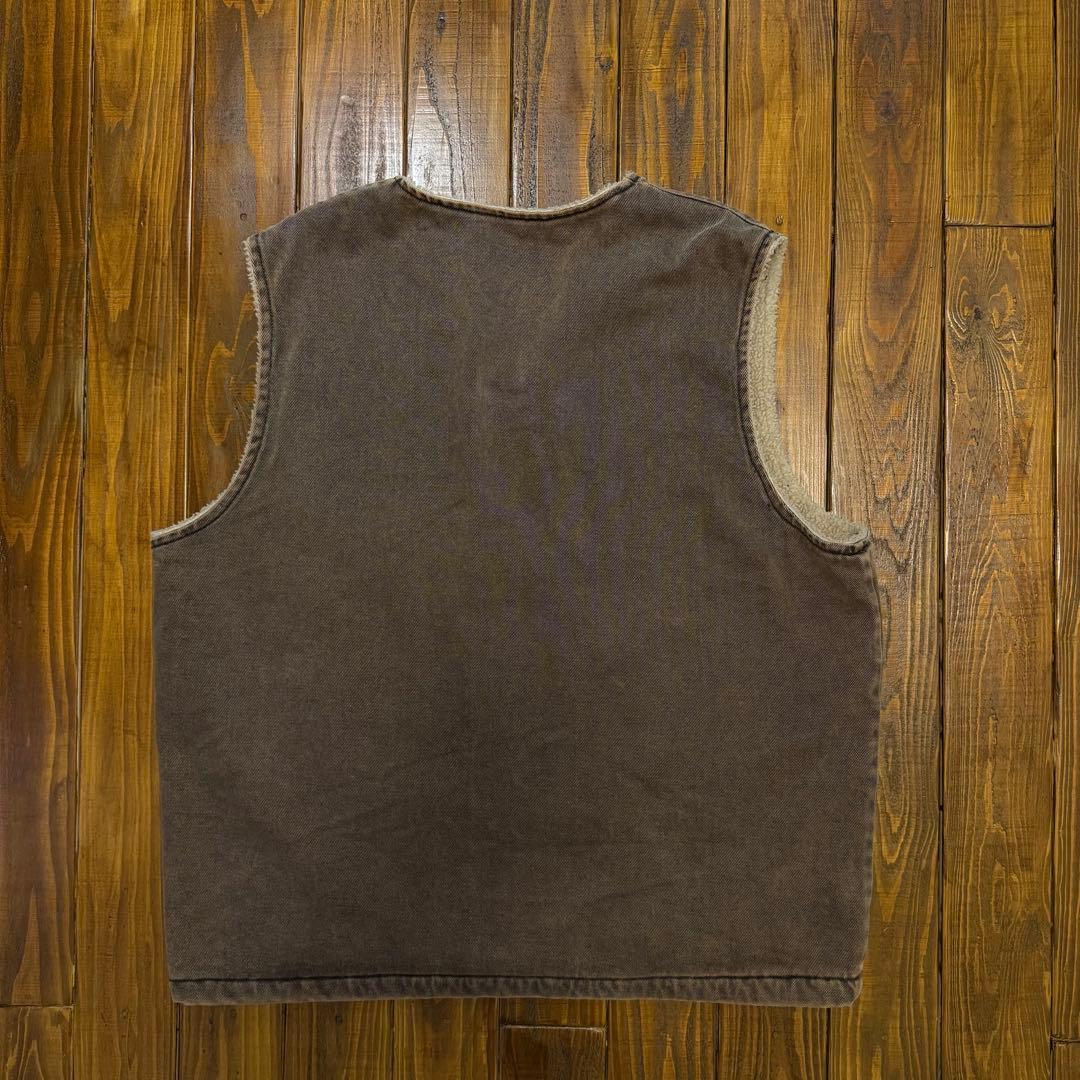 【WOOLRICH ウールリッチ】裏ボア コットンワークベスト Lサイズ