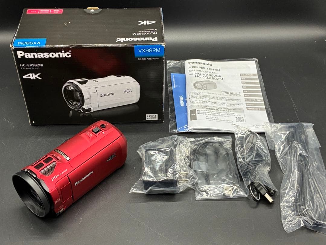 Panasonic HC-VX992M レッド デジタル4Kビデオカメラ 美品