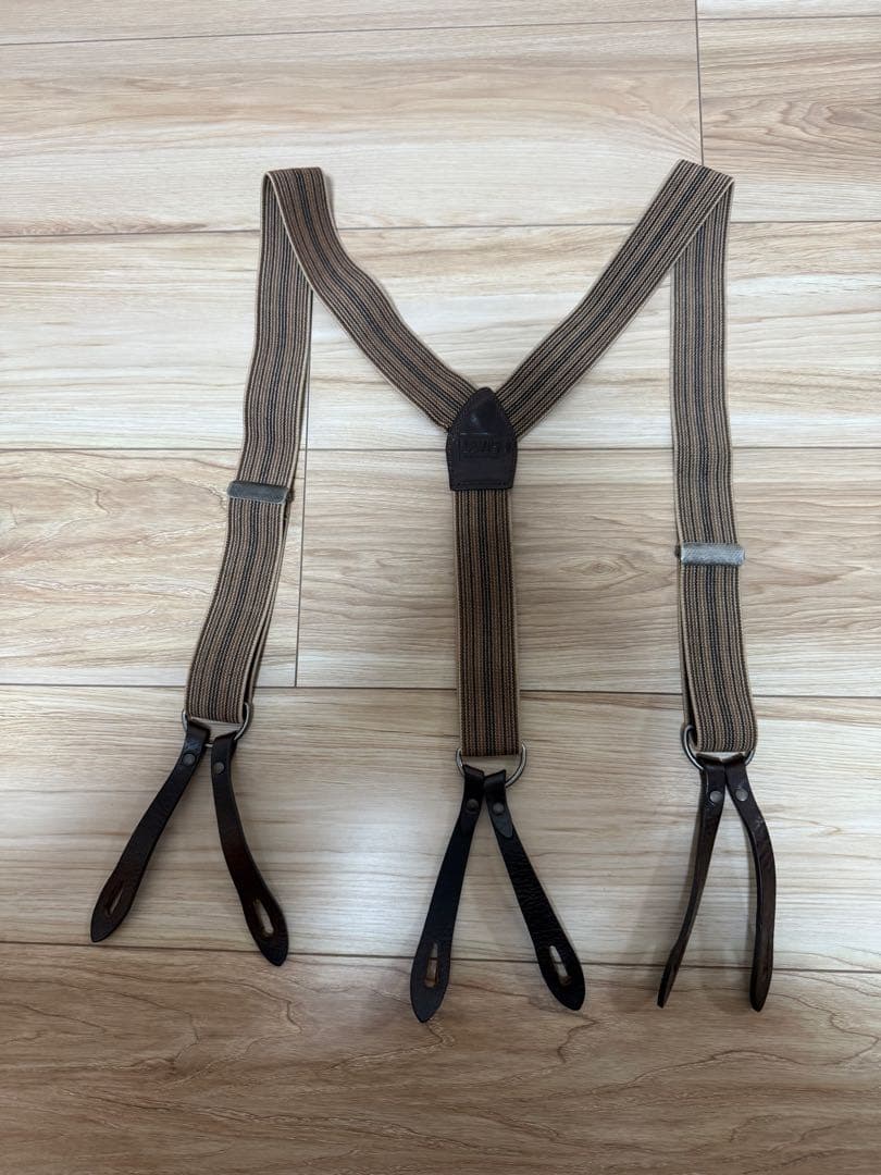 【リーバイス】サスペンダー ベルト レザー ボタン用