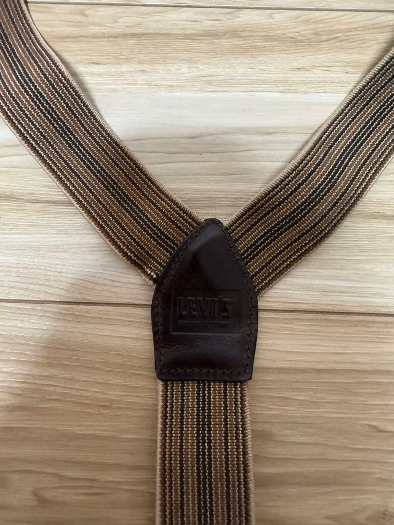 【リーバイス】サスペンダー ベルト レザー ボタン用