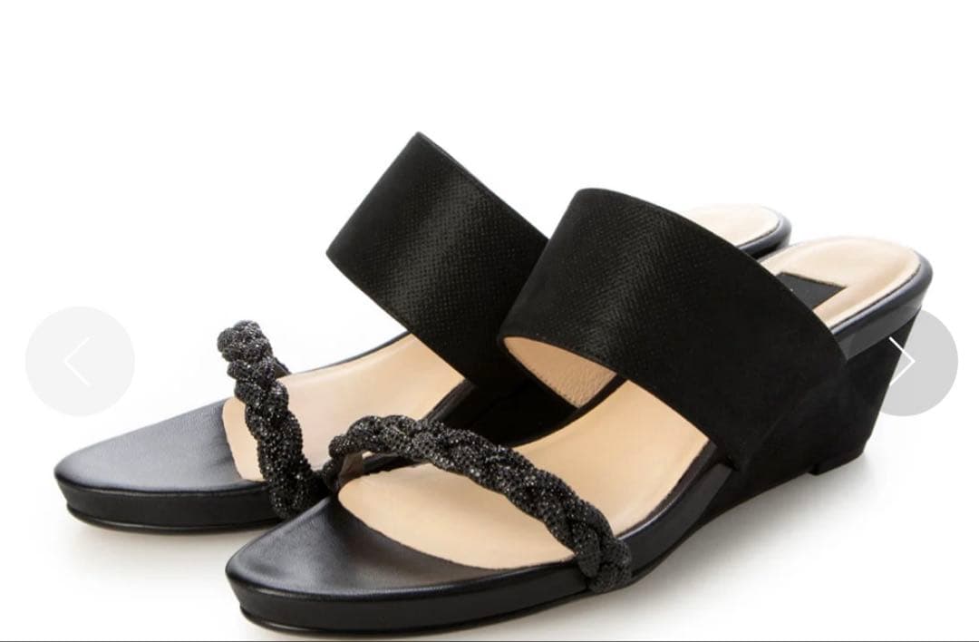 LAVIN⭐︎ブラック ミュールウェッジヒール